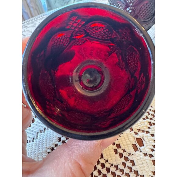Vintage Avon Ruby Red Cordial Glasses – Cape Cod Collection, Set of 4 🍷 - Picture 5 of 7